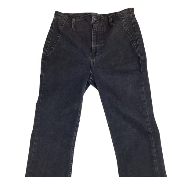 We The Free High-Rise Distressed Hem Bootcut Jeans Womens 28 Black - Picture 8 of 14